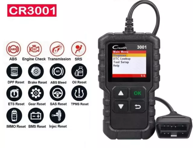 Obd2 Diagnostic Scanner Auto Launch Cr3001 Voiture Lecteur Code Outil De Défaut