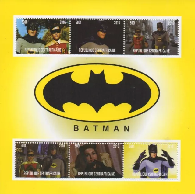 Batman Original Tv Show Adam West Catwoman 2016 Mnh Stamp Sheetlet