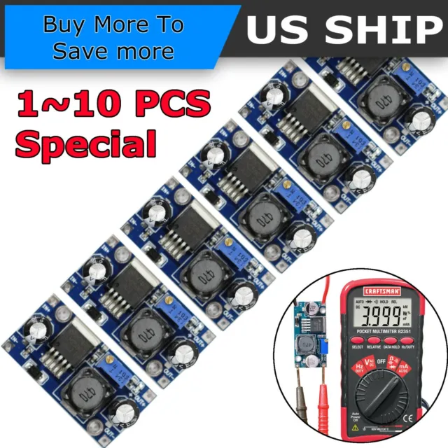 1x LM2596S DC-DC 3A Buck Adjustable Step-down Power Supply Converter Module