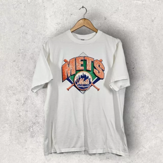 VTG 1993 made in USA New Yorks NY METS graphic white tee T-Shirt XL