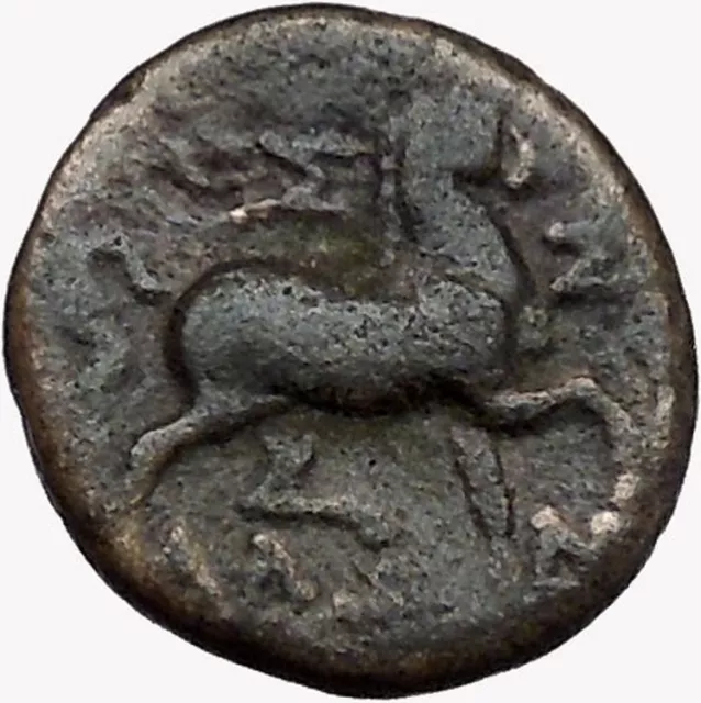 THESSALIAN LEAGUE Larissa 196BC Greek Coin ATHENA APOLLO Healer Cult   i43395