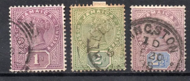 Jamaica/1889-91/Used/Sc#24-26/Queen Victoria / Royalty / Complete Set