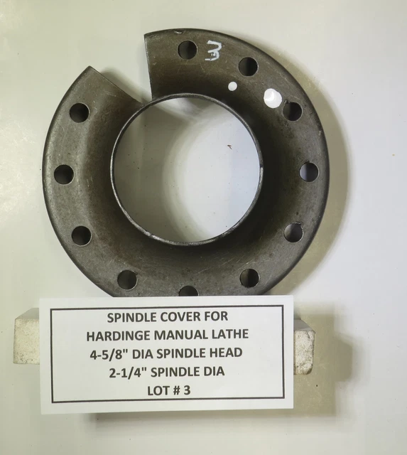 Hardinge Lathe Spindle Nose Cover - 4-5/8" Dia X 2-1/4" Dia - Lot # 3