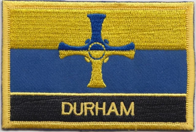 Durham County Flag Embroidered Patch Badge - Sew or Iron on