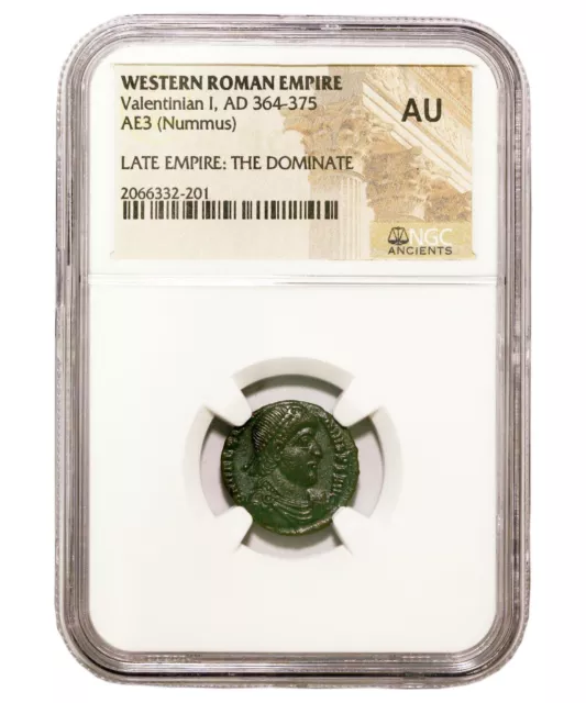NGC ( AU ) Roman AE3 of Valentinian I ( AD364 -375 ) NGC Ancients Certified Coin