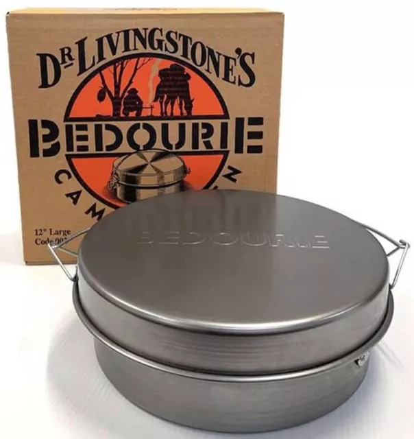 Bedourie Oven 10" Spun Steel Dr Livingstone Camping Cooking 4 In 1 Oven Frypan