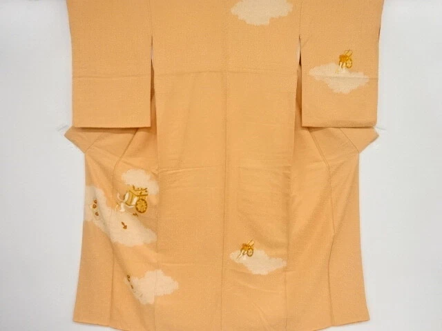 40276# Japanese Kimono / Antique Kimono / Embroidery / Shibori / Carriage &