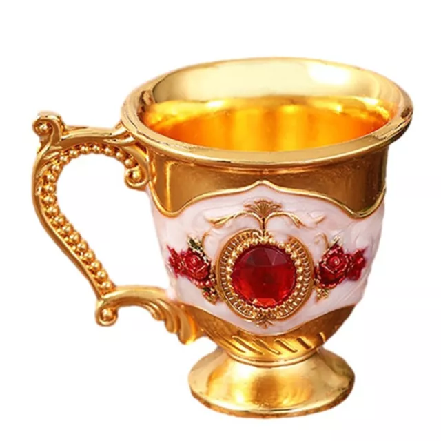 Tea Cup Wine Glass Decorative European Style Metal Reusable Versatile Use 3