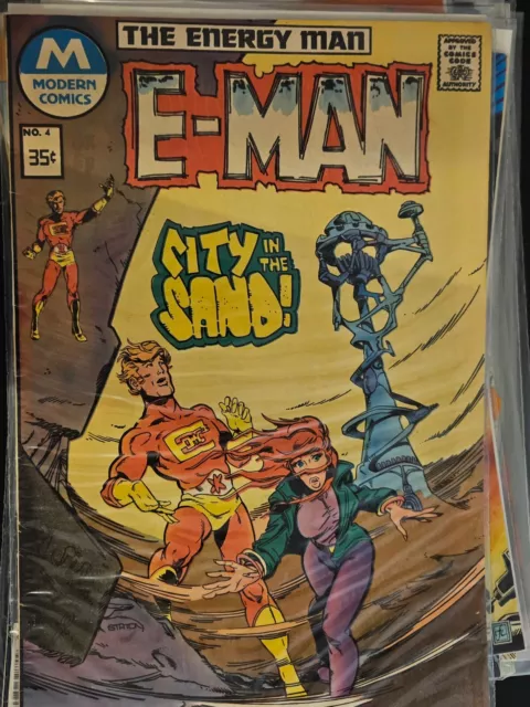 E-Man # 4 FN/VF Charlton Comic Book 1st Print Staton Cover Art J997