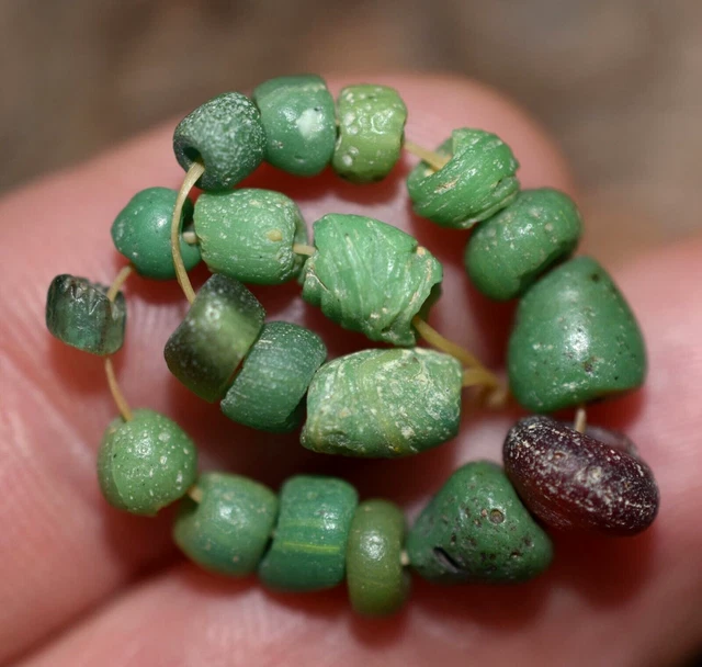 Rare Ancient Glass Excavated Dig Beads Afghanistan Trade Circa 1000 Years Old