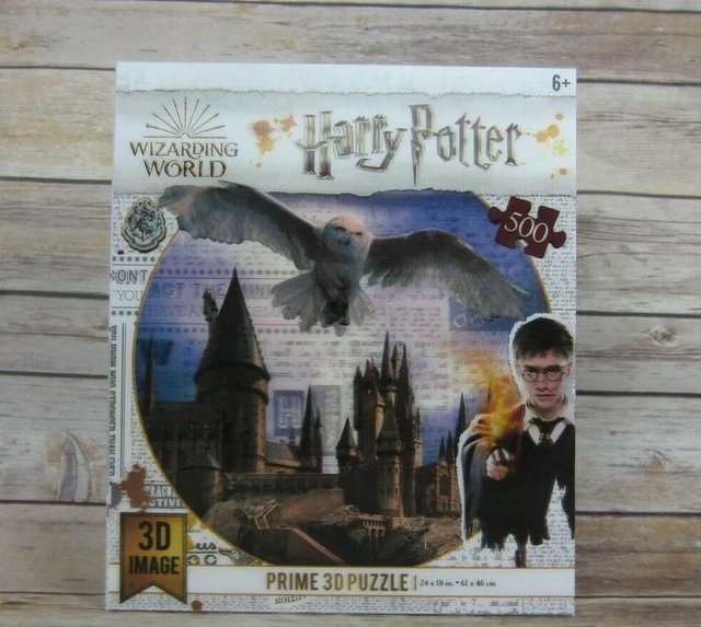 HARRY POTTER PRIME 3D Image Puzzle Hogwarts Castle & Hedwig Flying 500