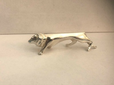 Porte Couteau LEVRIER par CHRISTOFLE GALLIA Métal argenté SANDOZ Art Déco Chien 