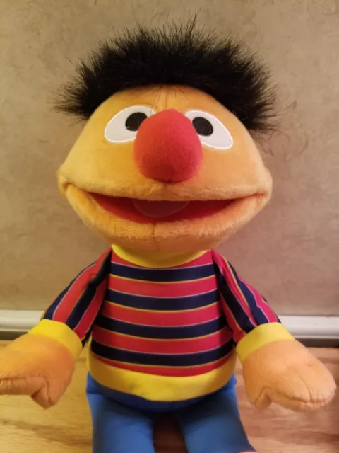 Sesame Street Plush Ernie Doll Mattel Fisher Price Stuffed Toy 15" 2009 2