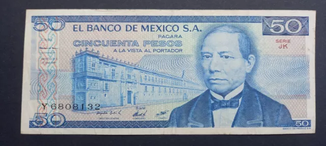 MEXICO 50 Pesos Banknote 1981
