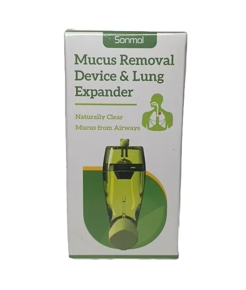 New Sonmol Mucus Removal Device & Lung Expander W/Storage Case