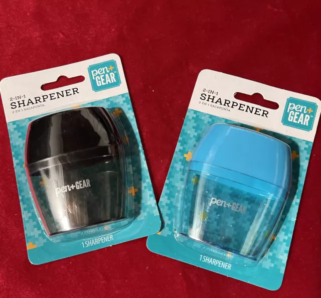 2 PCS Pencil Sharpener 2-in-1 Sharpeners Sacapunta Sharpens All Pencils Crayons