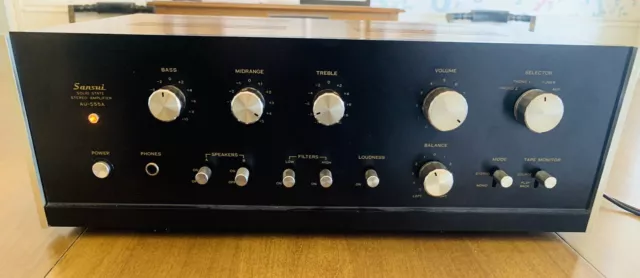 TESTED- Samsui AU-555A Solid State Stereo Amplifier Classic