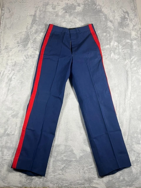USMC MARINE CORPS Dress Blues Trousers Pants Blood Stripe NCO 35R $35.00 -  PicClick