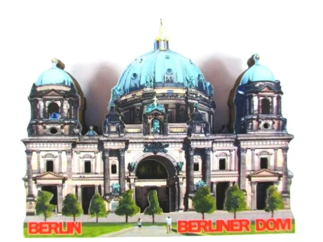 Berlín Dom 3D Madera Recuerdo Deluxe Imán, Germany Alemania, Nuevo 2