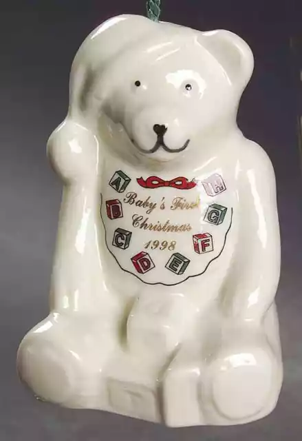 Belleek Pottery  Babys 1st Christmas Bear-Bell - Boxed 2249553