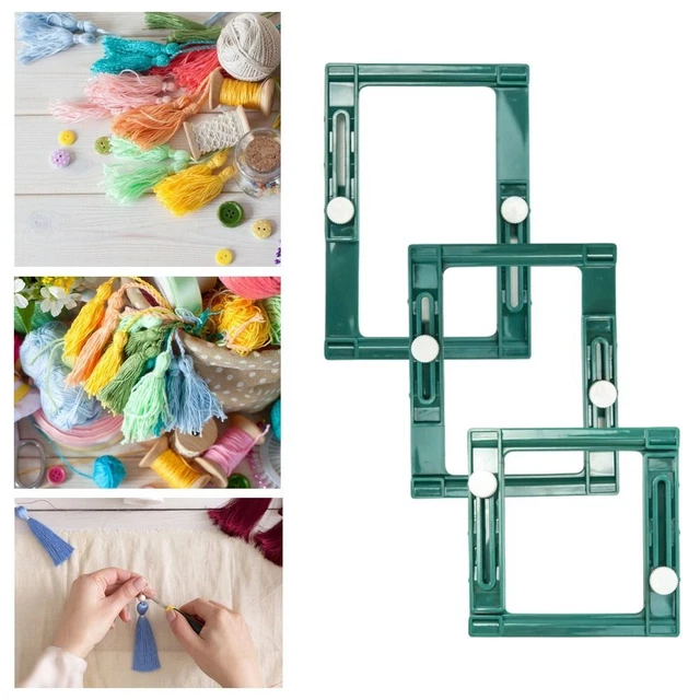 Hand-knitting Weaving Tools Tassel Maker Square Plastic Ajustable Tassel Tool