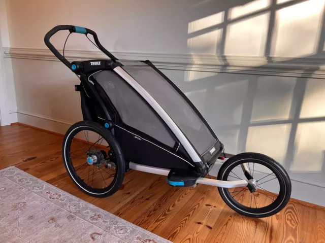 RARE Thule Chariot Sport 1 Bike Trailer / Stroller / Running Stroller in Black RARE Thule Chariot Sport 1 Bike Trailer / Stroller / Running Stroller in Black