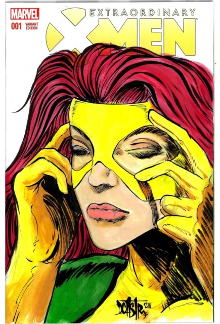 Extraordinary X-Men #1 (2016) Marvel Sketch Cover Variant Comic W Original Art