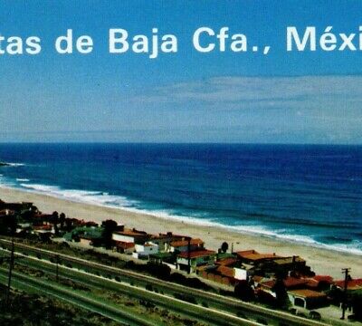 Costas de Baja Cfa Mexico Postcard La Mision Beach Arte Y Publicidad Divided