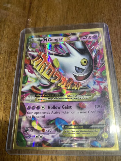 SHINY MEGA GENGAR EX HOLO RARE XY166 LP XY Black Star PROMO Card