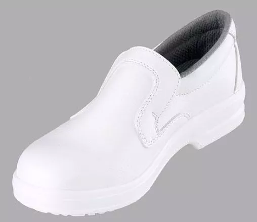 Unisex Anti Slip Micro-Fibre White Food Industry Slip-On Non Slip Safety Shoe