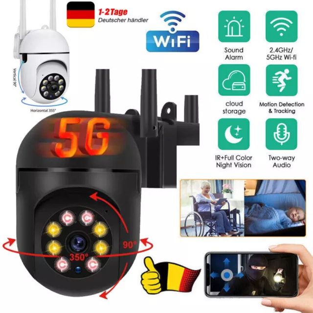 1080P HD FUNK WIFI WLAN IP NETZWERK CAMERA Outdoor AUßEN ÜBERWACHUNGSKAMERA