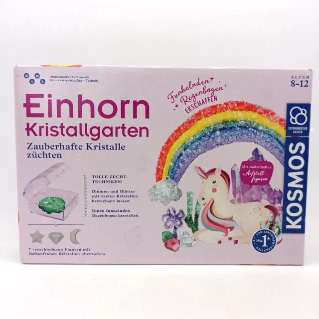 KOSMOS Einhorn Kristallgarten Lernspiel Experimentierkasten Kristalle züchten