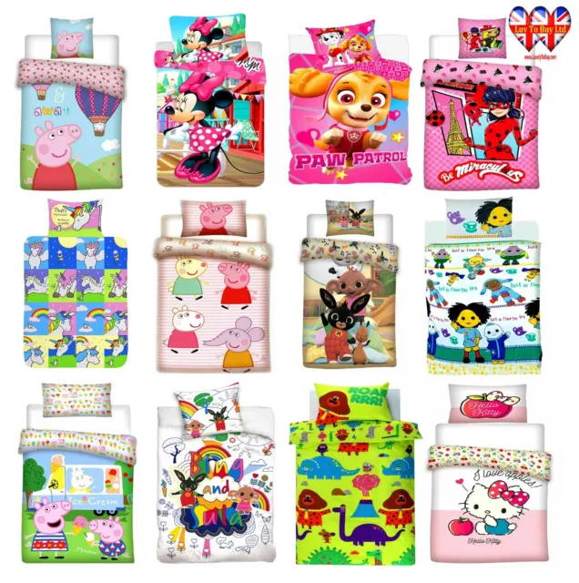 CHILDREN'S,KIDS DUVET COVER&PILLOWCASE Set,Toddler,Duvet Set, Official