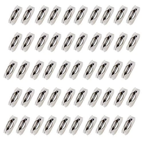 Cadena esférica 10 4,5 mm conectores acero inoxidable 50 unidades