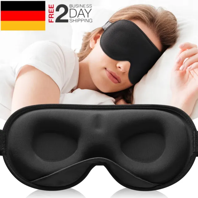 Schlafmaske Augenmaske 3D Damen Herren Schlafbrille Reise Maske Augenbinde DHL