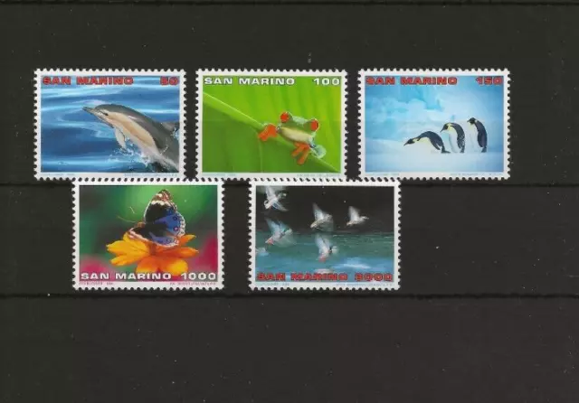 San Marino 1996, "Naturwelt" Rimini, 5 Werte postfrisch