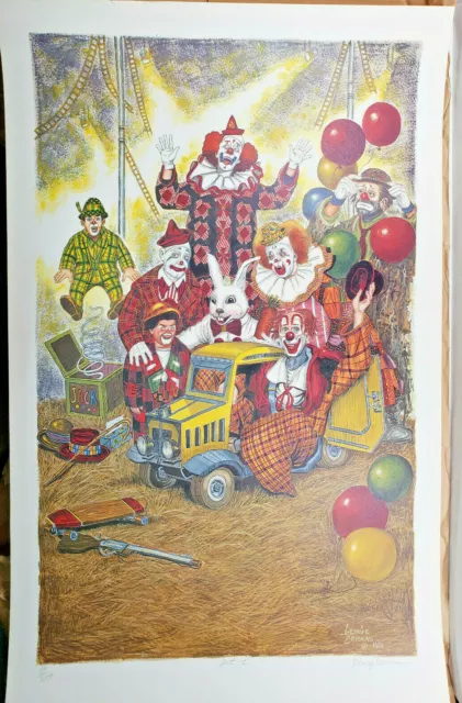 George Crionas 1979 Clowns “Act I” Limited Edition Lithograph Hand Signed 87/550