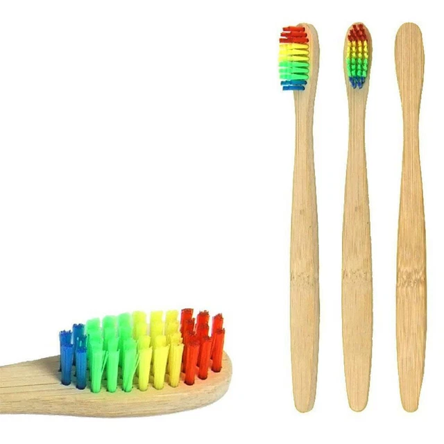 ECOFRIENDLY BAMBOO TOOTHBRUSH Biodegradable Natural Medium Soft ...