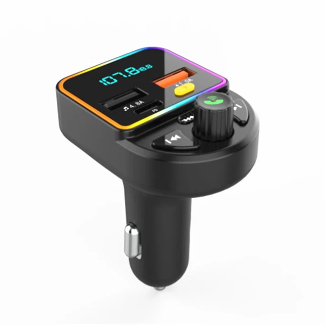 Trasmettitore auto Bluetooth wireless con caricabatterie rapido USB lettore MP3 vivavoce