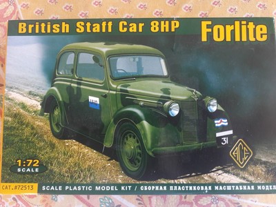Maquette ACE : British Staff Car 8HP Forlite. Échelle 1/72.