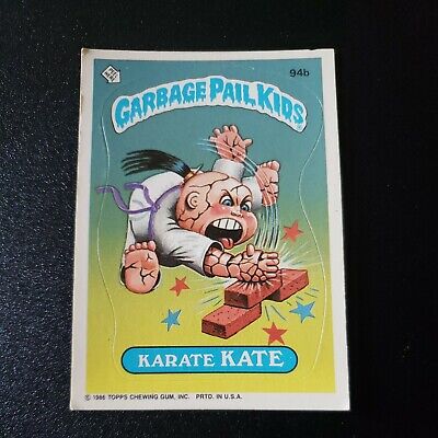 1986 Garbage Pail Kids 94b KARATE KATE Original 3rd Series GPK Sticker