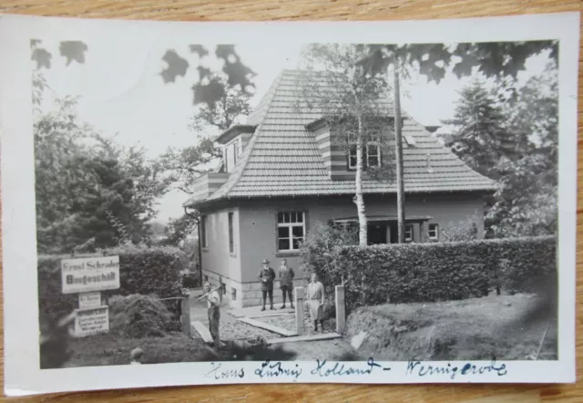 Old photo postcard Wernigerode house Ludwig Holland around 1930