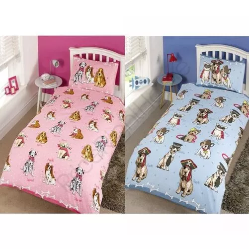 Toutous Housse Couette Simple Ensembles - Enfants Filles Literie