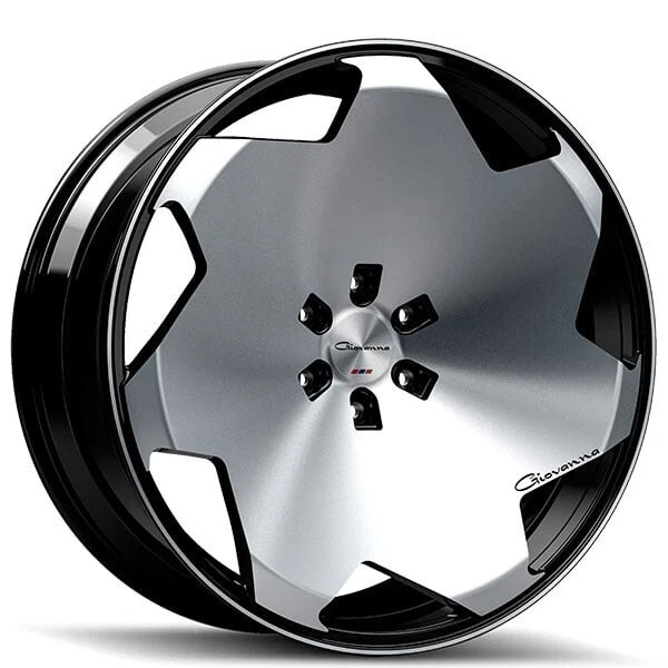 22" Giovanna Wheels Masiss Black Machined Rims