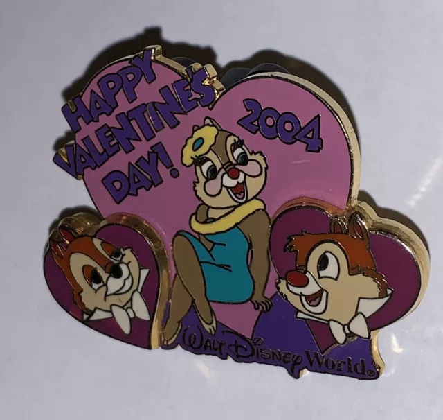 Disney Chip Dale Clarice Happy Valentines Day 2004 Pin Walt Disney World