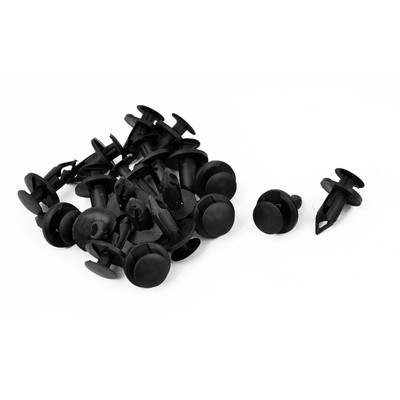 Sourcingmap Porte Pare-Chocs de Voiture Plastique Rivet de Clip de Fixation Noir Trou de 8mm 100 Pcs 