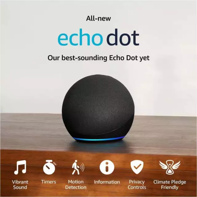 Amazon Echo Dot Smart Speaker(5th Gen, 2022 Released) Bigger Vibrant Sound Alexa 2