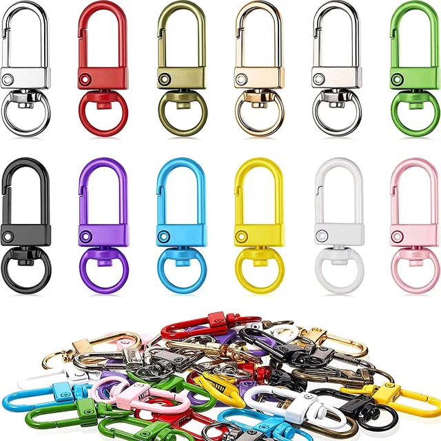 Colorful Metal Lobster Claw Clasps Swivel Lanyards Trigger Snap Hooks Strap with