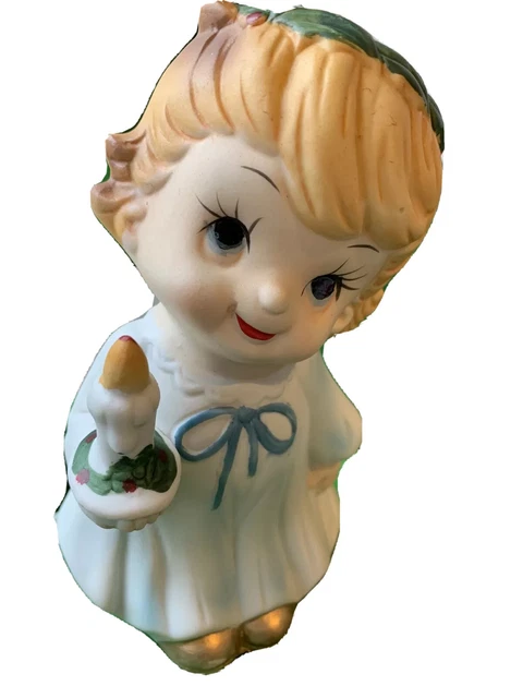 Ceramic Littlest Angel Night Light Lamp Christmas Decoration Vintage
