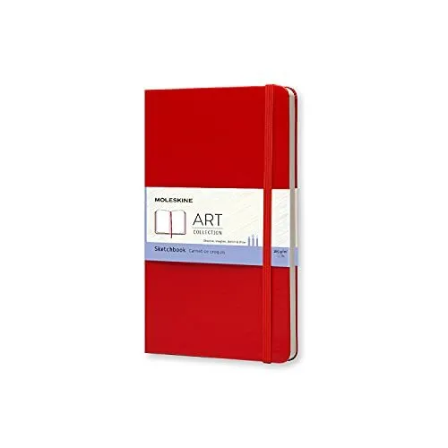Moleskine Art Plus Sketchbook Large Plain Red Hard Cover by Moleskine
